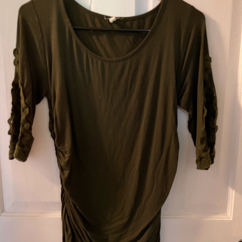 Pink blush maternity long sleeve shirt